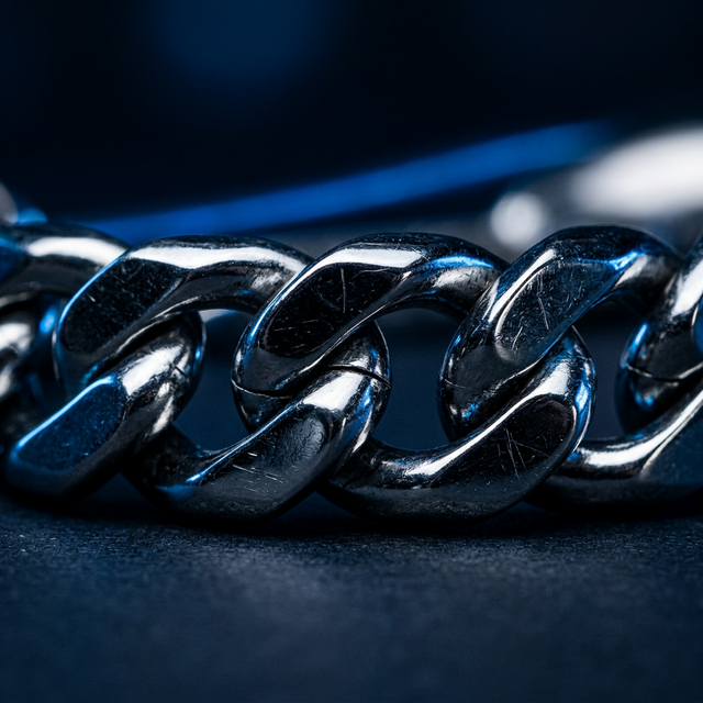 Chrome fashion chain macro