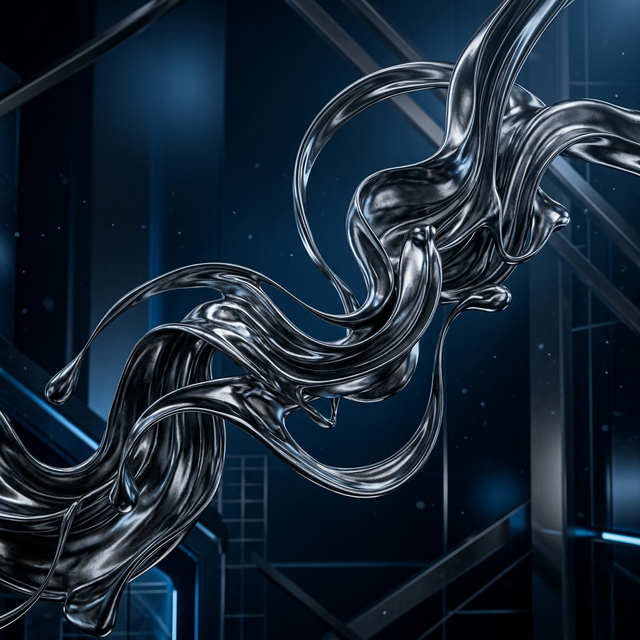 Liquid metal abstract form