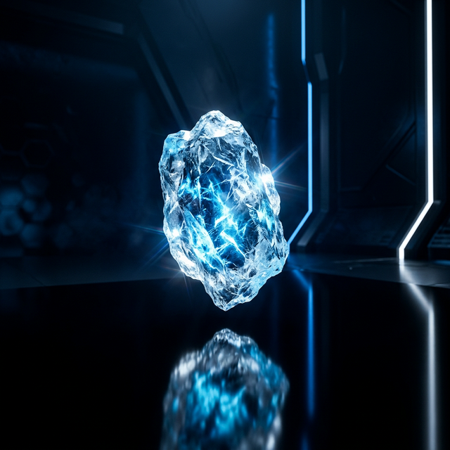 Glowing RAW ice crystal